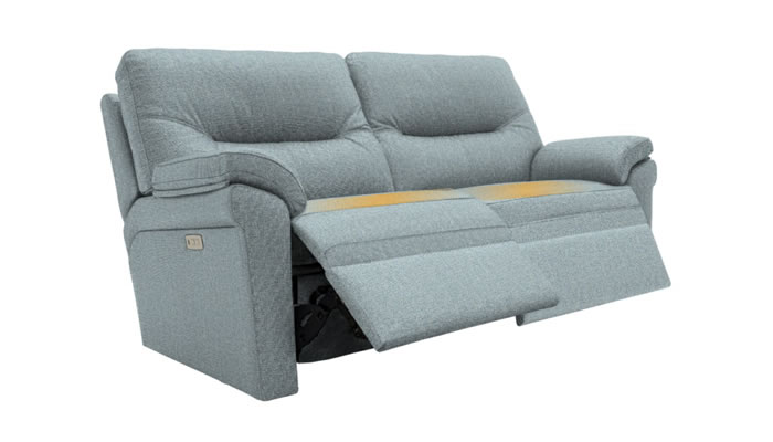 G Plan Seattle Heated 2.5 Seater Electric Recliner Lumbar Support Borla Rush